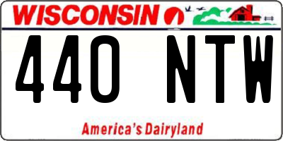 WI license plate 440NTW