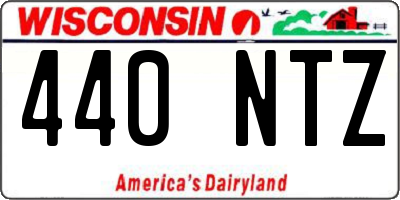 WI license plate 440NTZ