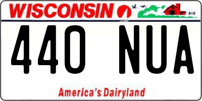WI license plate 440NUA