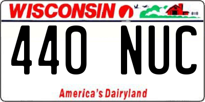 WI license plate 440NUC