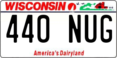 WI license plate 440NUG