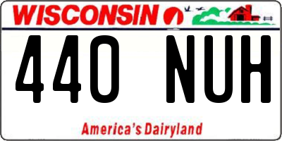 WI license plate 440NUH