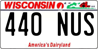 WI license plate 440NUS