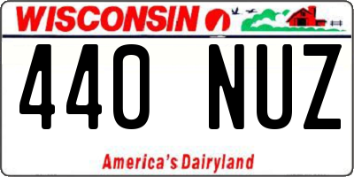 WI license plate 440NUZ