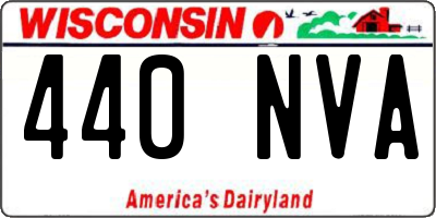 WI license plate 440NVA
