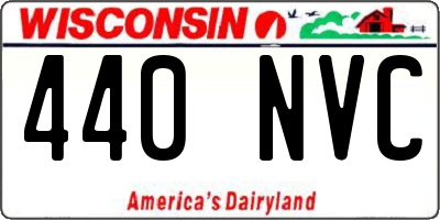 WI license plate 440NVC