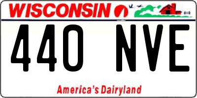 WI license plate 440NVE