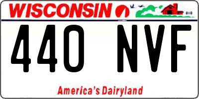 WI license plate 440NVF