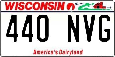 WI license plate 440NVG
