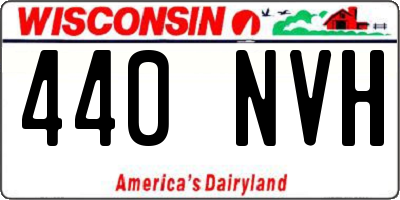 WI license plate 440NVH