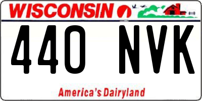 WI license plate 440NVK