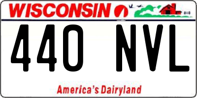 WI license plate 440NVL