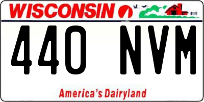 WI license plate 440NVM