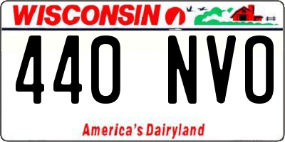 WI license plate 440NVO