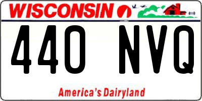 WI license plate 440NVQ