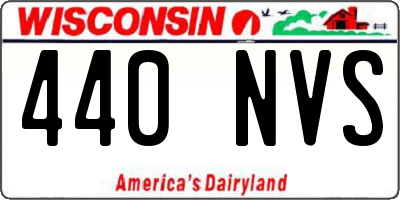 WI license plate 440NVS