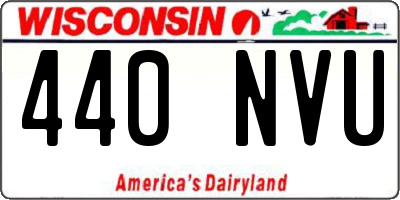 WI license plate 440NVU