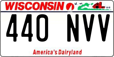 WI license plate 440NVV