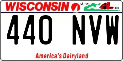 WI license plate 440NVW