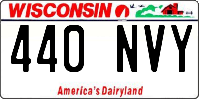 WI license plate 440NVY