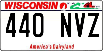 WI license plate 440NVZ