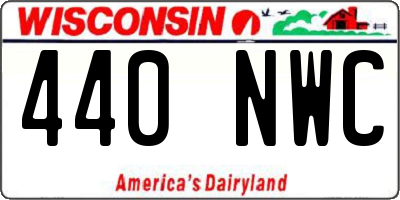 WI license plate 440NWC