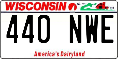 WI license plate 440NWE