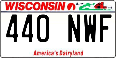 WI license plate 440NWF