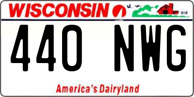 WI license plate 440NWG