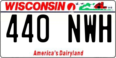 WI license plate 440NWH