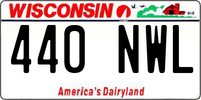 WI license plate 440NWL