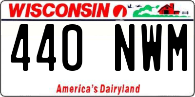 WI license plate 440NWM