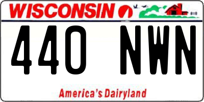 WI license plate 440NWN