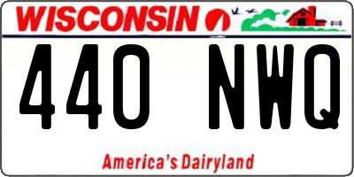 WI license plate 440NWQ