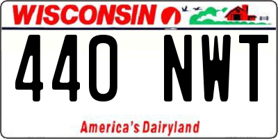 WI license plate 440NWT
