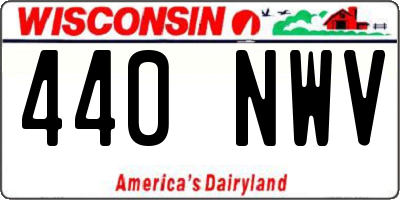WI license plate 440NWV