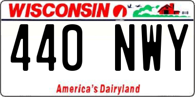 WI license plate 440NWY