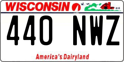 WI license plate 440NWZ