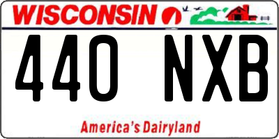 WI license plate 440NXB