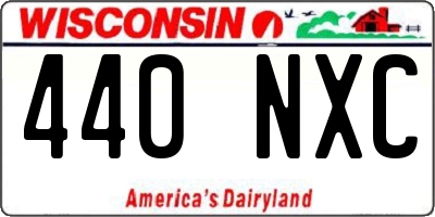 WI license plate 440NXC