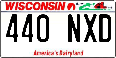 WI license plate 440NXD