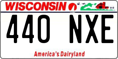 WI license plate 440NXE