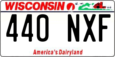 WI license plate 440NXF