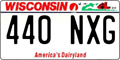 WI license plate 440NXG