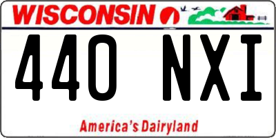 WI license plate 440NXI