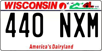 WI license plate 440NXM