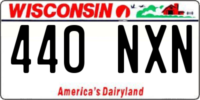 WI license plate 440NXN