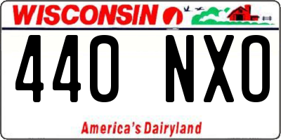 WI license plate 440NXO