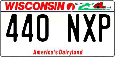 WI license plate 440NXP