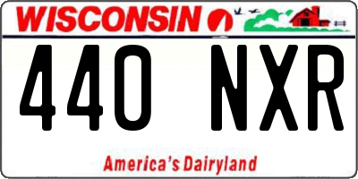 WI license plate 440NXR